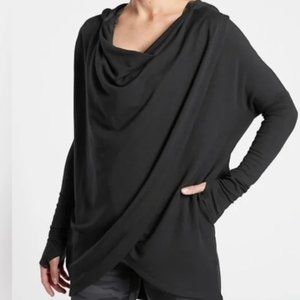 Athleta Purana Wrap Sweatshirt - Hooded Gray